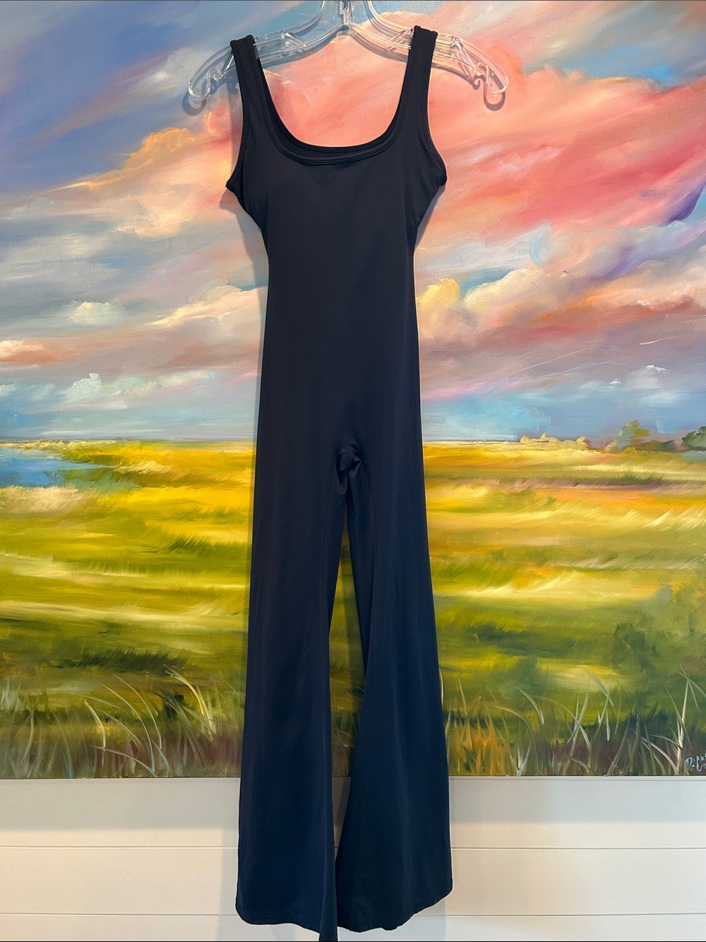 Navy Scoop Neck Wide-Leg Jumpsuit - Women's